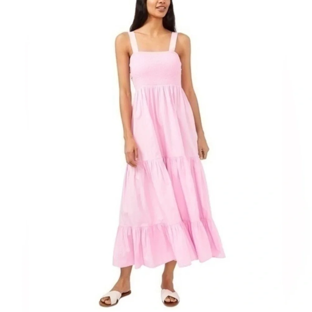 Riley & Rae Women's Sleeveless Smocked Bodice Dress - Picture 1 of 6